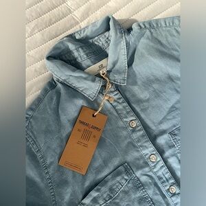 ✨NWT✨🏷️ Thread & Supply Adjustable Waist Denim Dress with Pockets